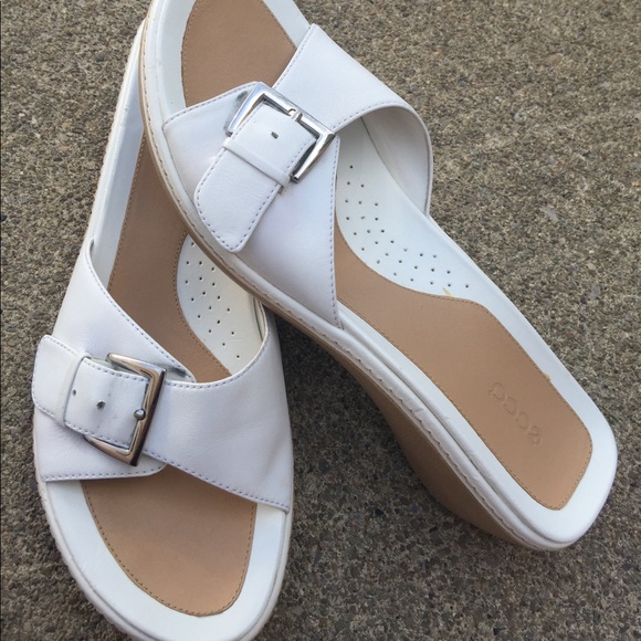 ecco white sandals